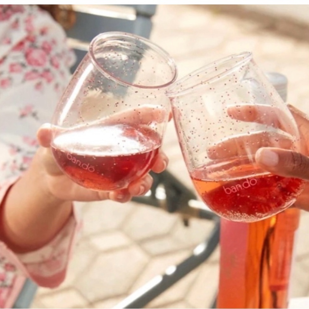 BAN.DO Stemless glitter wine glasses